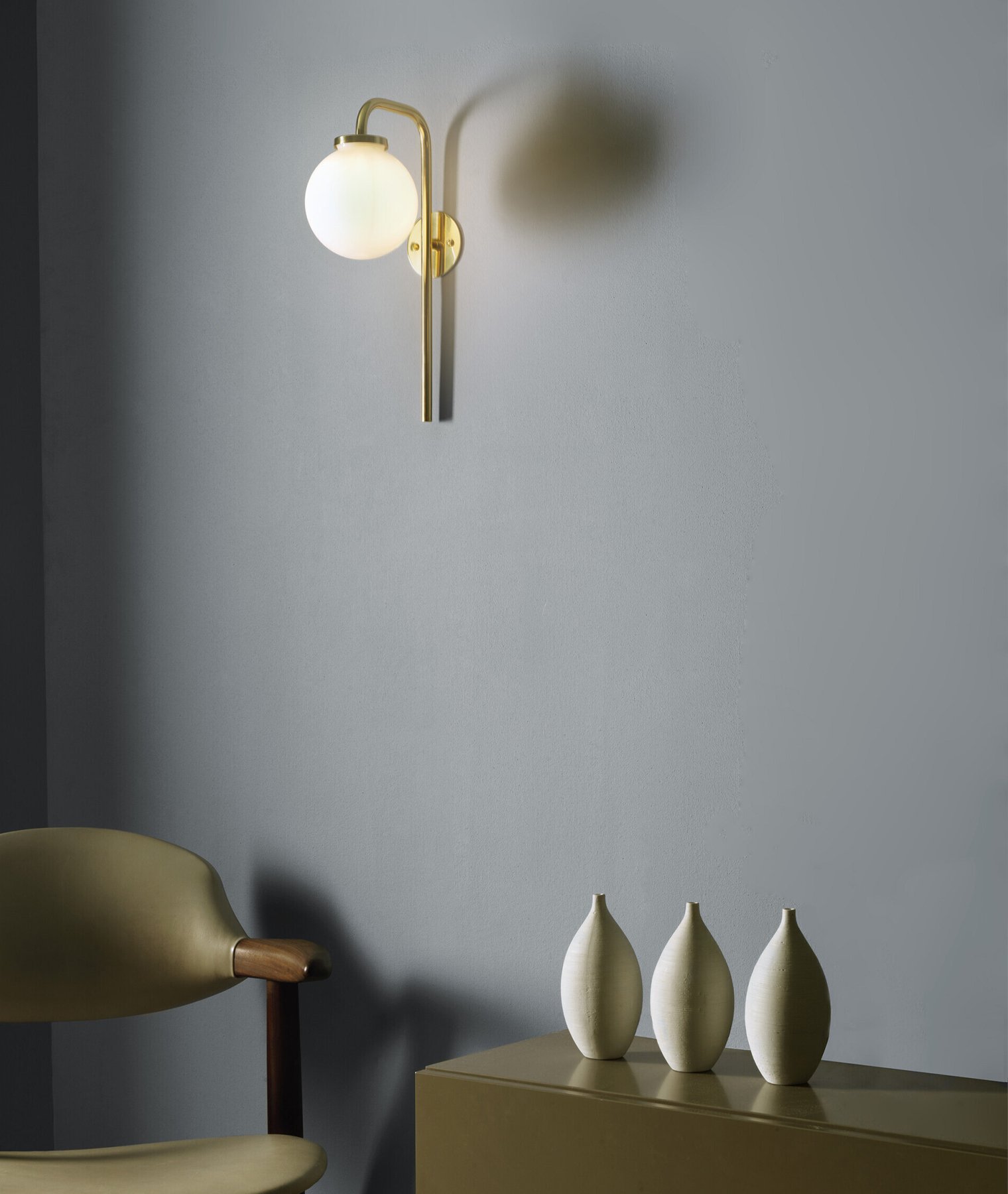 Big Bulb Opal Glass Wall Sconce